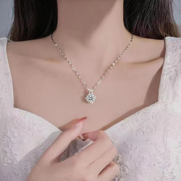 💎Offizieller Laden💎S925 Sterling Silber Moissanite Sonnenblume Anhänger Halskette⚡Befristete Aktion⚡